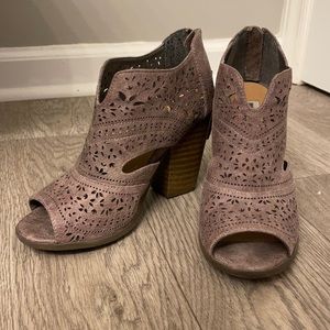 Taupe Cutout Booties